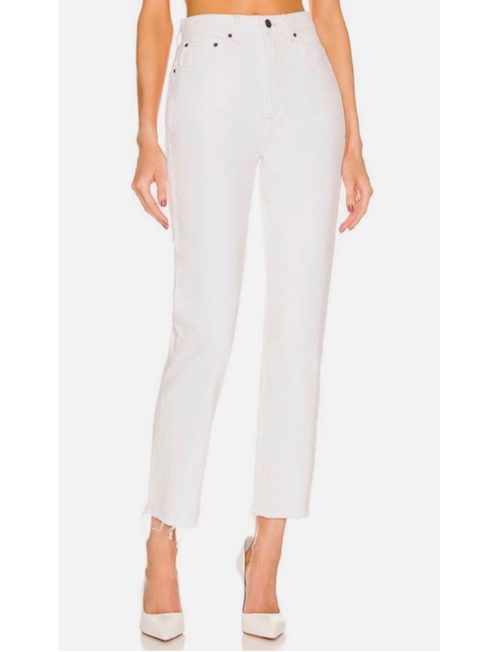 GRLFRND White Jeans